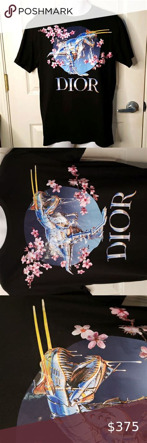 dior sorayama dinosaur t-shirt|sorayama tyrannosaurus cherry blossom short sleeve.